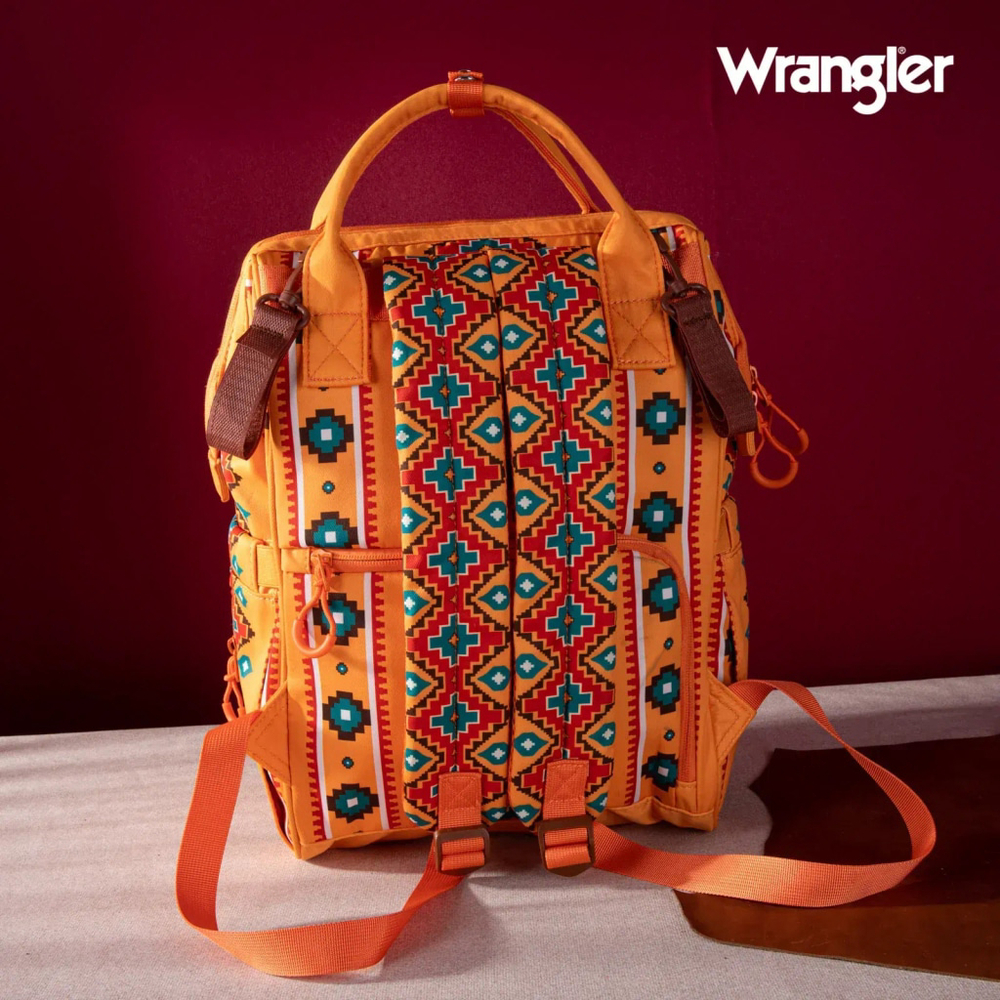 Wrangler Aztec Printed Callie Backpack - Mustard - Picture 2 of 4